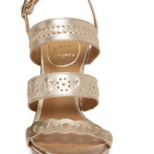 Women's Jack Rogers Platinum Wedge Sandals Size 11M msrp $122